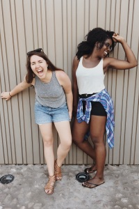 Candid laughing with my homegirl, Akosua aka Koos. God has seriously blessed me with amazing friendships. 